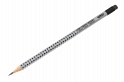 Карандаш чернографитный Grip 2001 FABER-CASTELL HB трехгранный с ластиком, заточенный