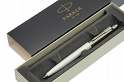 Ручка шариковая 'Jotter White Chrome' Parker кнопочный механизм синяя 1мм корпус белый/хром пластик/сталь в подарочной упаковке