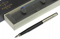Ручка перьевая 'Jotter Black Chrome' Parker корпус черный/хром пластик/сталь в подарочной упаковке