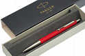 Ручка шариковая 'Vector Limited Edition Red CT' Parker кнопочный механизм синяя 1мм корпус красный пластик/сталь в подарочной упаковке