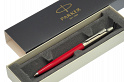Ручка шариковая 'Jotter Red Chrome' Parker кнопочный механизм синяя 1мм корпус красный/хром пластик/сталь в подарочной упаковке